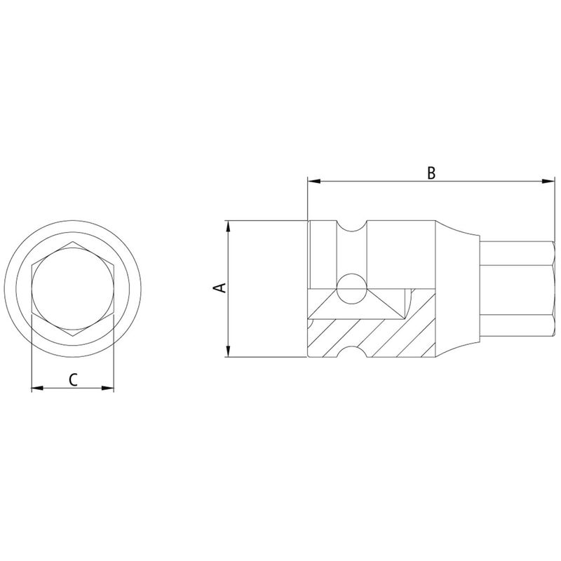 Soquete de Impacto Allen 3/4'' x 14mm (44904/114) - Tramontina Pro