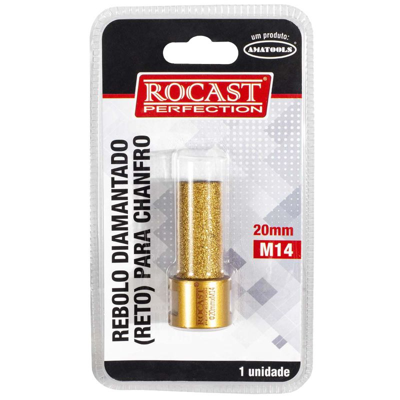 Rebolo Diamantado Para Chanfro Reto - 20mm (254,0014) - Rocast