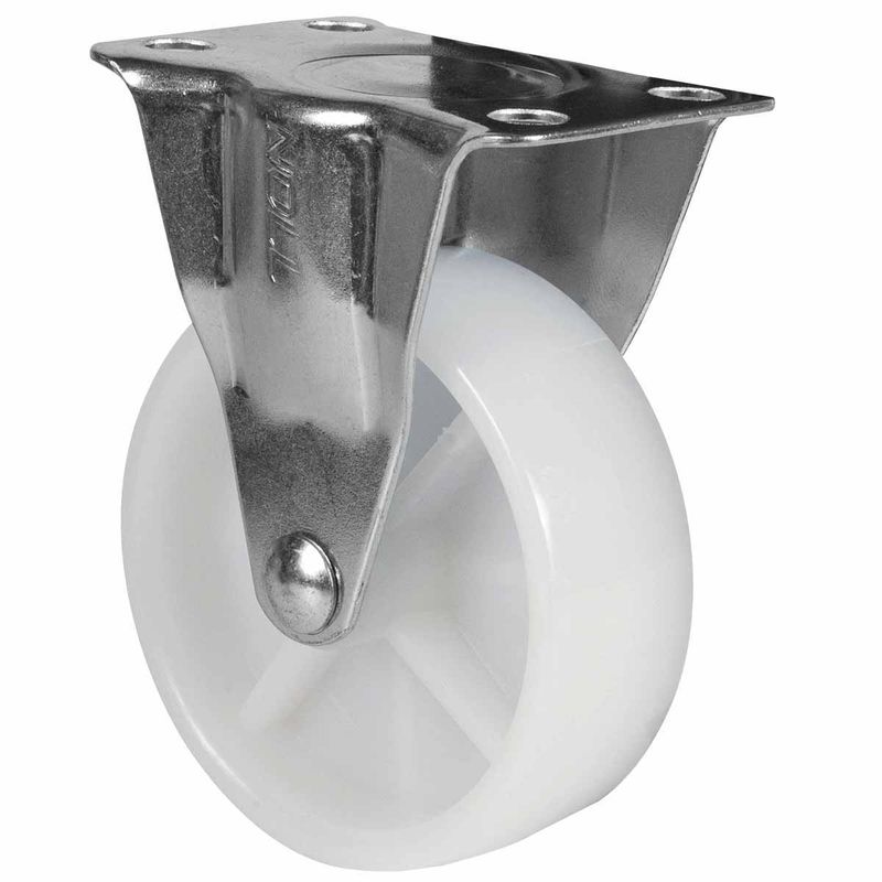 Rodízio Fixo Branco Placa PP 40 x 16,3mm (778,0039) - Noll