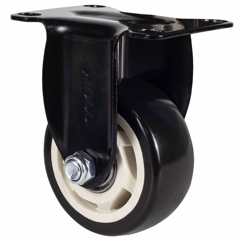 Rodízio Fixo Preto Placa PP 75 x 32mm (778,0007) - Noll