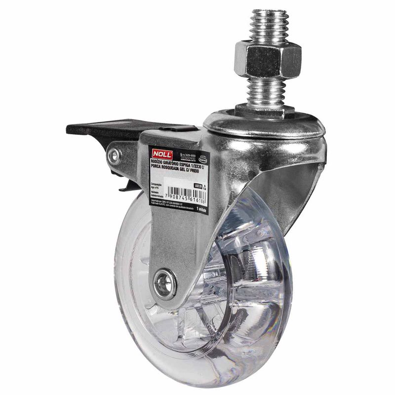 Rodízio Giratório Com Freio Espiga 50 x 21mm (778,0064) - Noll