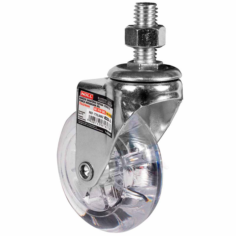 Rodízio Giratório Com Porca Rosqueada Espiga 35 x 24mm (778,0060) - Noll