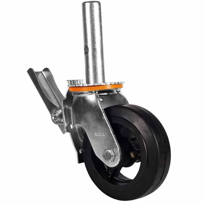 Rodízio Giratório Para Andaime em Borracha Com Freio 150 x 50mm (778,0067) - Noll
