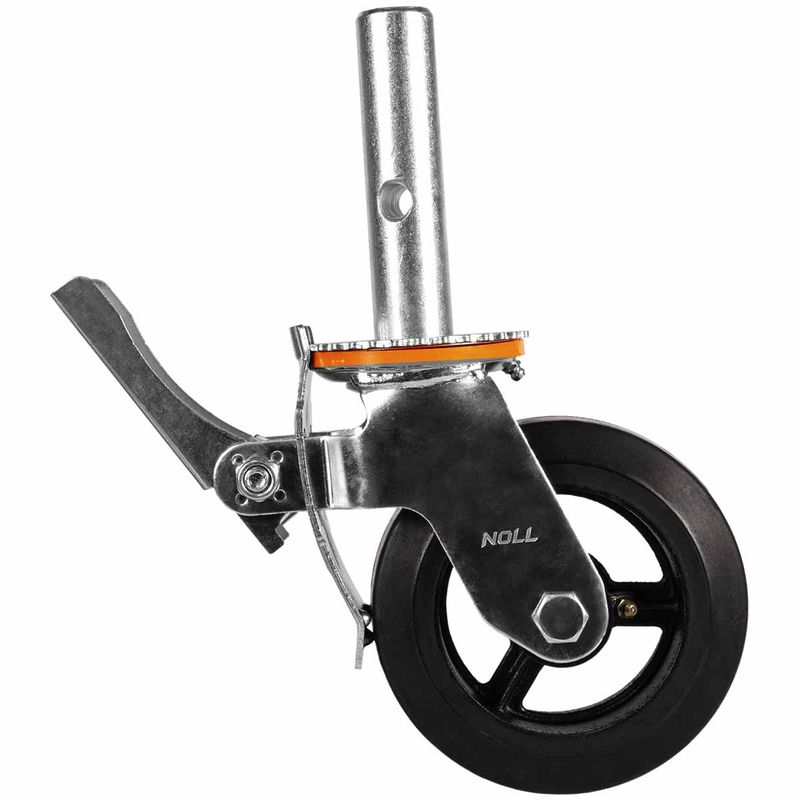 Rodízio Giratório Para Andaime em Borracha Com Freio 150 x 50mm (778,0067) - Noll