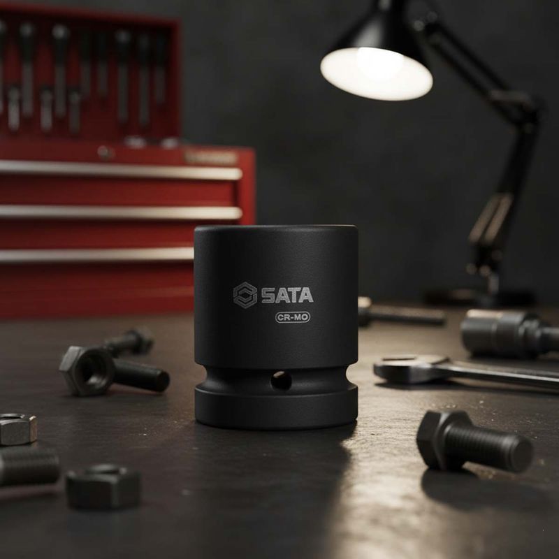 Soquete de Impacto Sextavado Encaixe 3/4'' em Milímetros (mm) - Sata