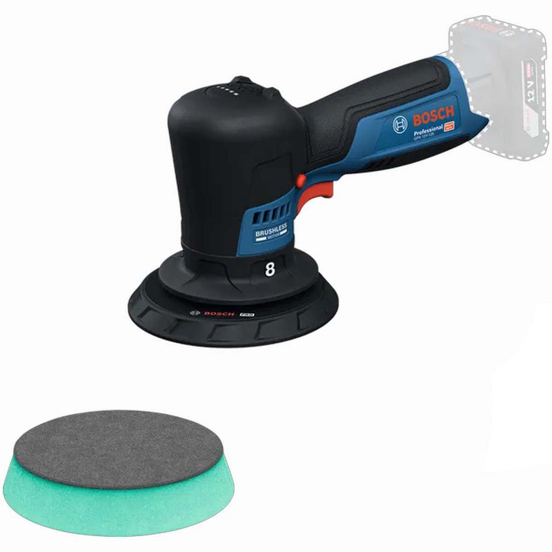 Politriz Roto-Orbital Com 2 Baterias e Carregador (GPX 12V-125) - Bosch