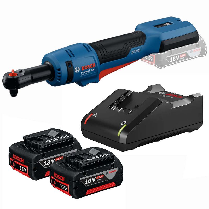 Chave de Catraca Com 2 Baterias e Carregador (GRC 18V-60) - Bosch