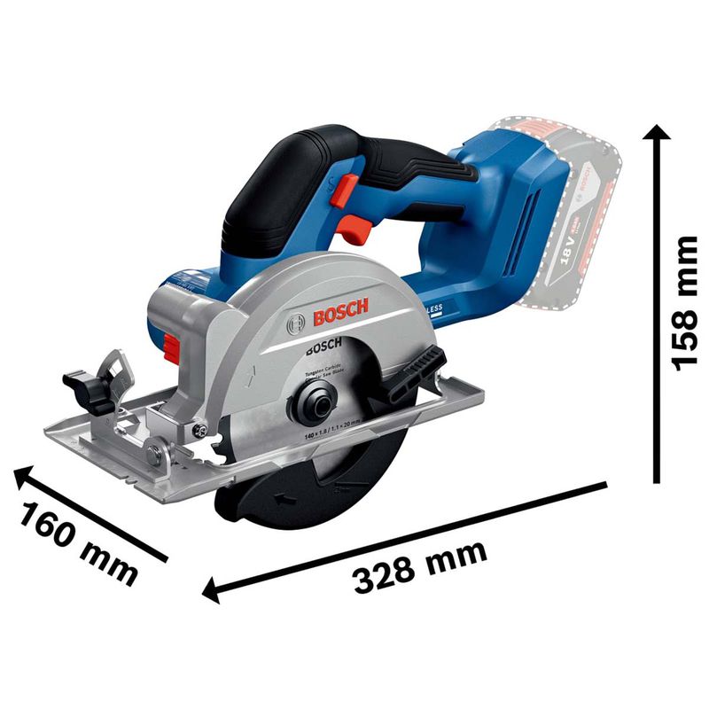 Serra Circular Com 2 Baterias e Carregador + Bolsa (GKS 18V-51) - Bosch
