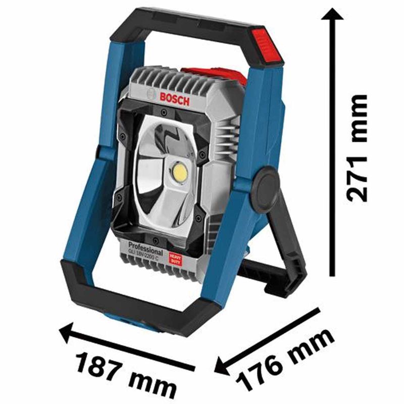 Refletor Com 2 Baterias e Carregador + Bolsa (GLI 18V-2200 C) - Bosch