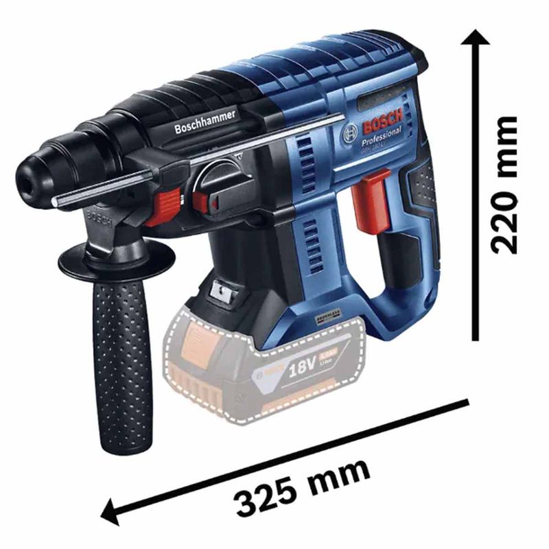Martelete Perfurador Com 2 Baterias e Carregador + Bolsa (GBH 180-LI) - Bosch