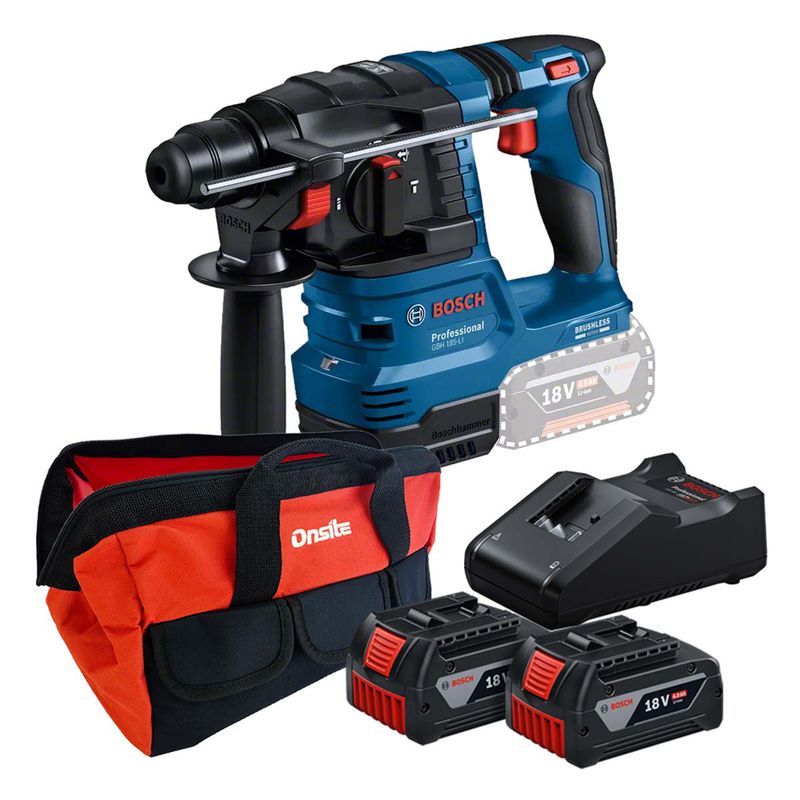Martelete Com 2 Baterias e Carregador + Bolsa (GBH 180-LI) - Bosch