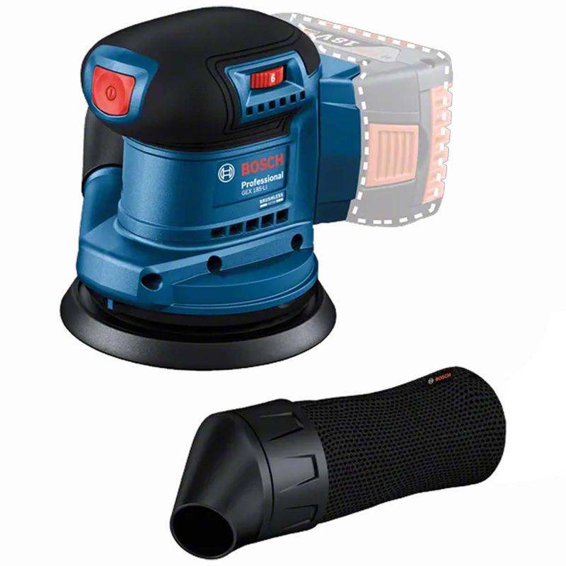 Lixadeira Orbital 18v Com 2 Baterias e Carregador + Bolsa (GEX 185-Li) - Bosch