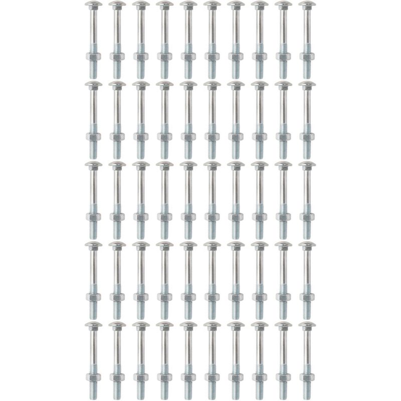 Kit Parafuso Francês Com Porca 1/4'' x 2'' - 53,0005 (Com 50 Unidades) - Nord
