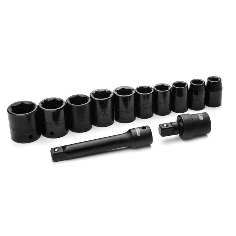 Jogo de Soquete de Impacto Sextavado 1/2'' Com 12 Peças (ST09009SJ) - Sata