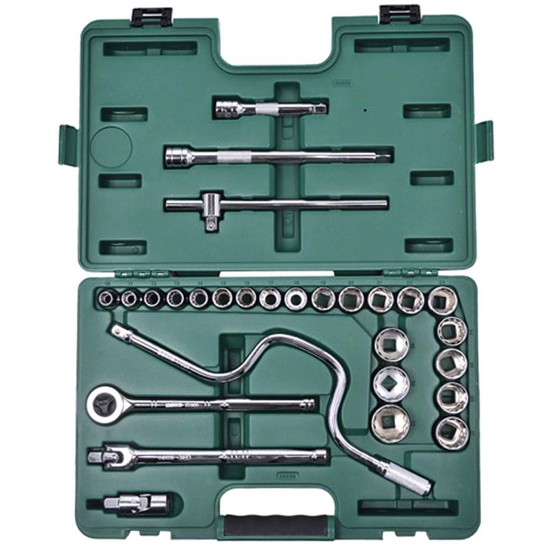 Jogo de Soquetes Estriados Com 28 Peças (ST09090SJ) - Sata
