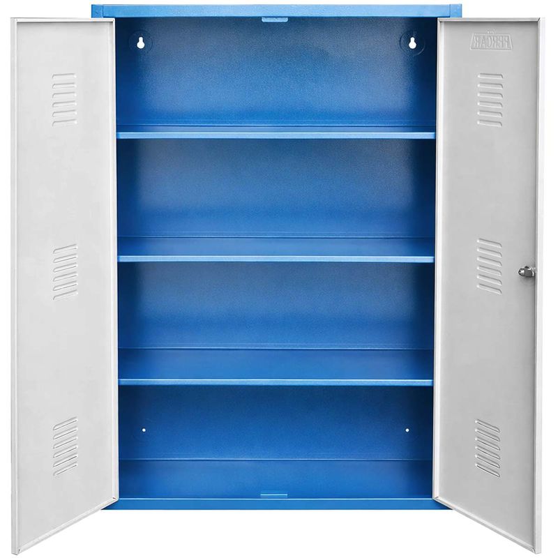 Armário Para Peças e Ferramentas Fechado Com 3 Prateleiras (1349) - Fercar