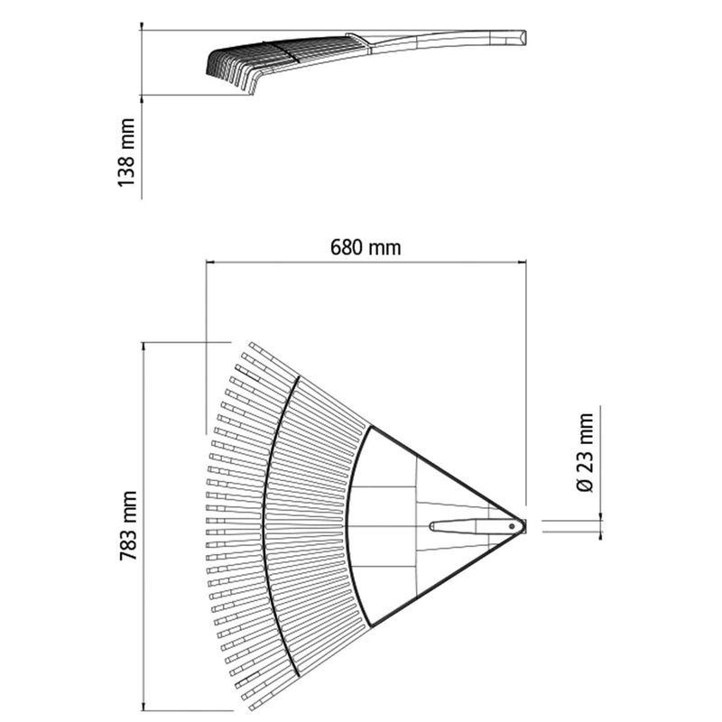 Vassoura Plástica Preta Com 30D Sem Cabo (77856/304) - Tramontina