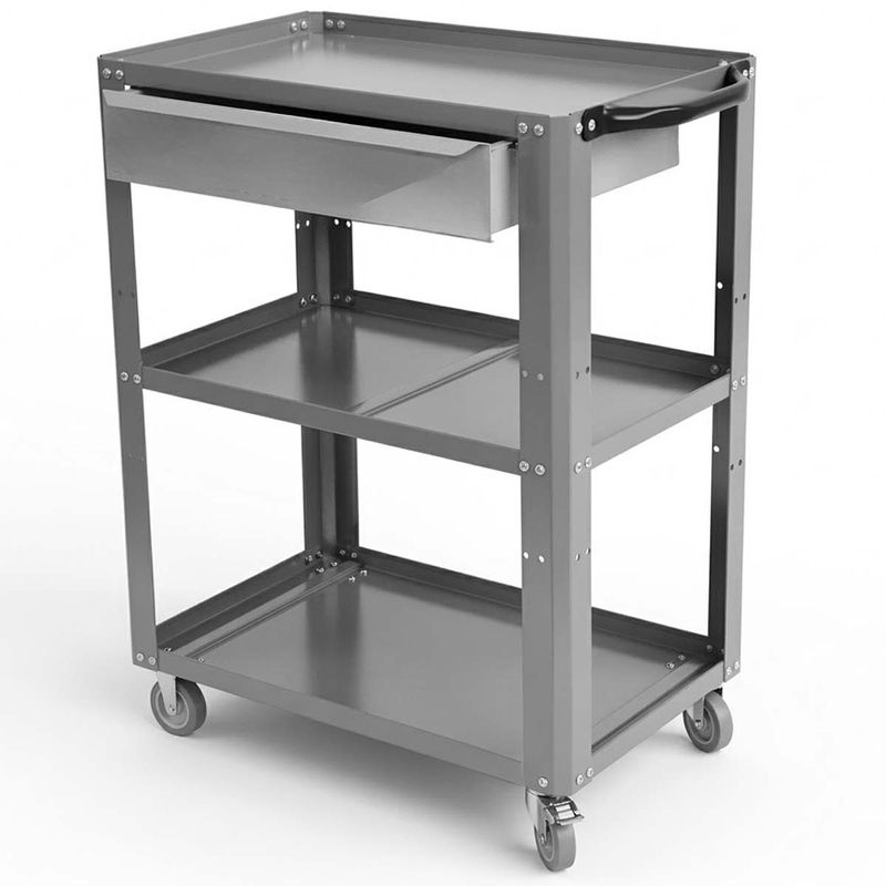 Carrinho Para Ferramentas Desmontável Com 1 Gaveta Cinza (CD02) - Fercar