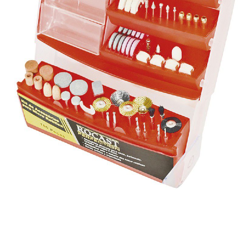 Kit de Acessórios para Micro Retífica 150 peças 116,0001 ROCAST