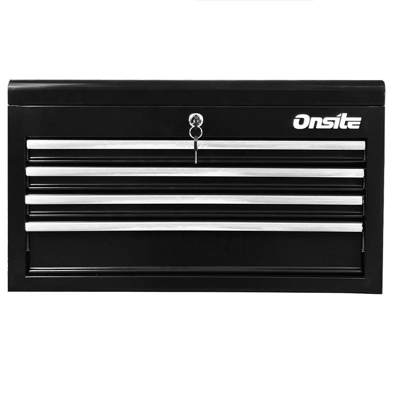 Carrinho Gabinete Fechado Para Ferramentas Com 6 Gavetas Preto e Cinza (O326424) - Onsite