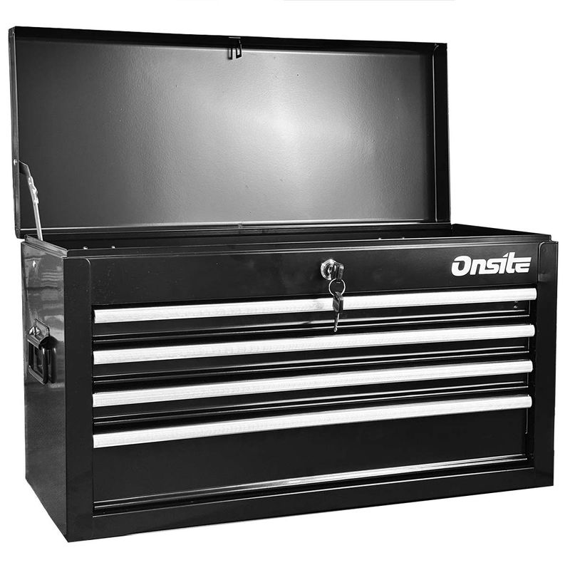 Carrinho Gabinete Fechado Para Ferramentas Com 6 Gavetas Preto e Cinza (O326424) - Onsite