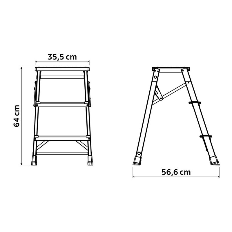 Banqueta de Alumínio Com 3 Degraus (40000/001) - Tramontina