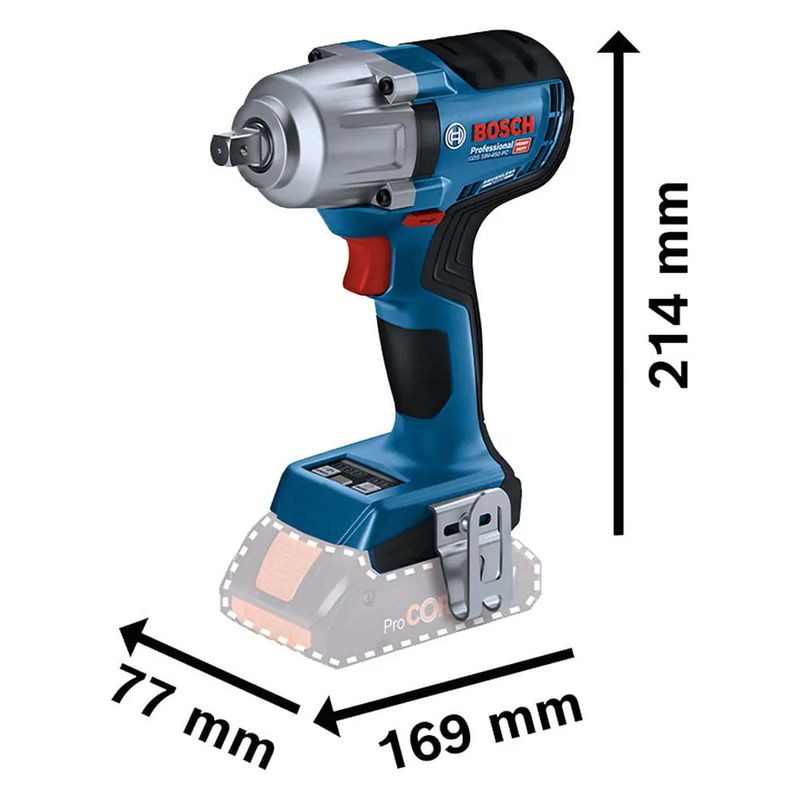 Chave de Impacto 18V Com 2 Baterias e Carregador (GDS 18V-450 PC) - Bosch