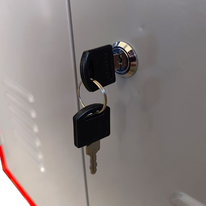 Carrinho Para Ferramentas Fechado Com 3 Gavetas Vermelho (C06) - Fercar