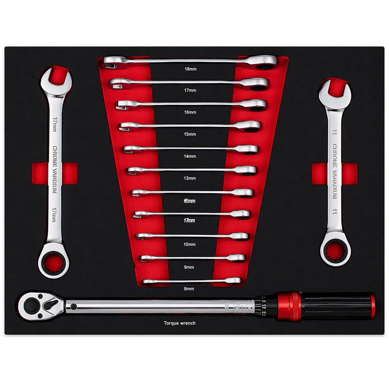 Carrinho Para Ferramentas Com 7 Gavetas e 125 Peças Vermelho (1205100621) - Sigma