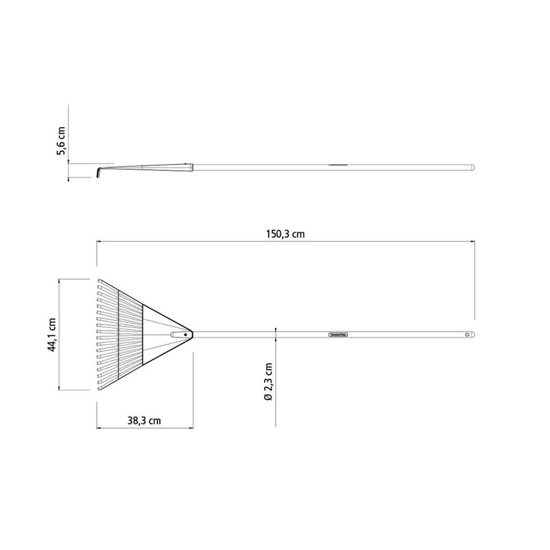 Vassoura Plástica 18D Com Cabo 120cm (77850/681) - Tramontina