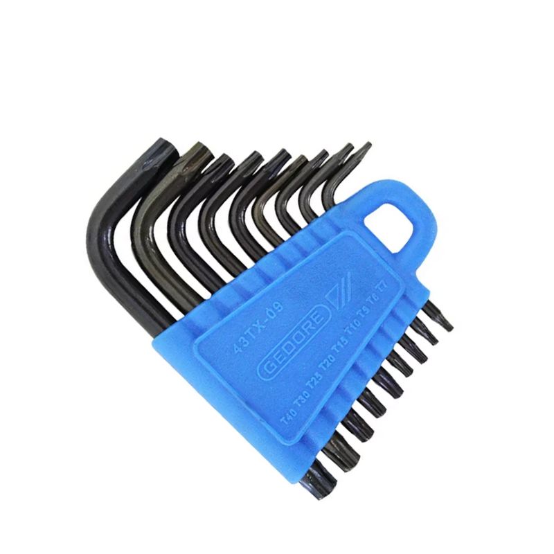Jogo de Chaves Torx Abauladas T7 à T40 9 Peças 024620 - Gedore