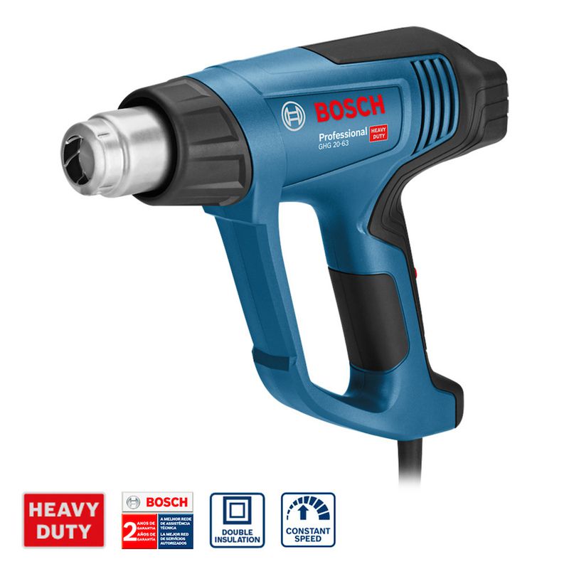 Soprador térmico Bosch GHG 20-63 1600W 220V com 5 bicos