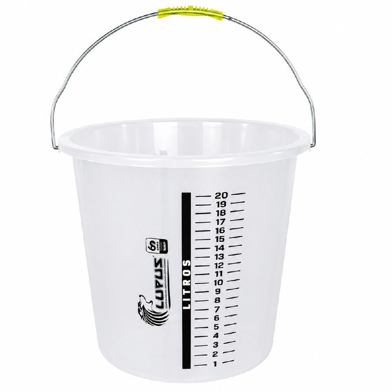 Balde Graduado Transparente Com Capacidade de 20L (2046) - Lupus