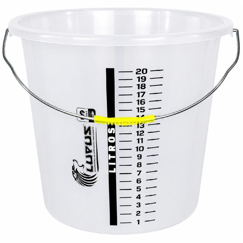 Balde Graduado Transparente Com Capacidade de 20L (2046) - Lupus