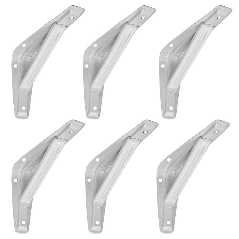 Cantoneira Reforçada Para Prateleira 10'' x 12'' - 6 Peças (33) – Fercar