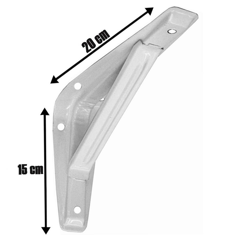 Cantoneira Reforçada Para Prateleira 6'' x 8'' - 12 Peças (31) – Fercar