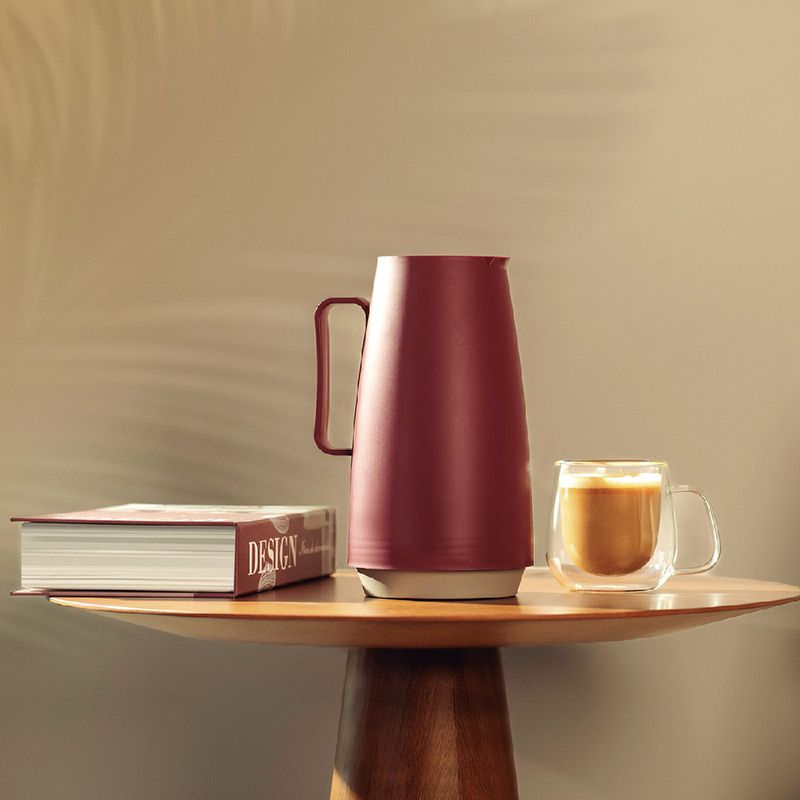 Bule Térmico Exata em Plástico Vermelho Com Ampola de Vidro 500ml (61636/056) - Tramontina