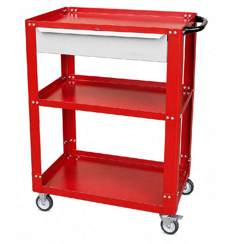Carrinho Para Ferramentas Desmontável Com 1 Gaveta Vermelho (CD02) - Fercar