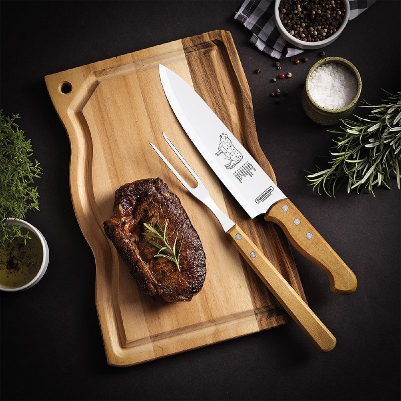 Kit Para Churrasco Com Cabos em Madeira e 3 Peças (22398/001) - Tramontina