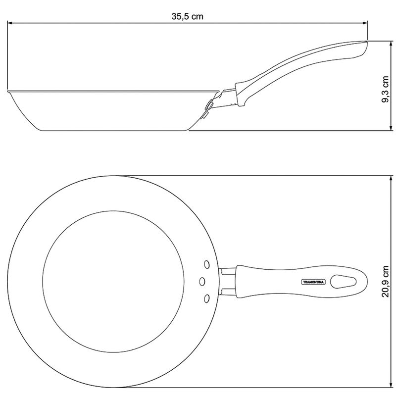 Frigideira Lins em Alumínio Antiaderente 20cm / 0,8L Bege (27805/335) - Tramontina