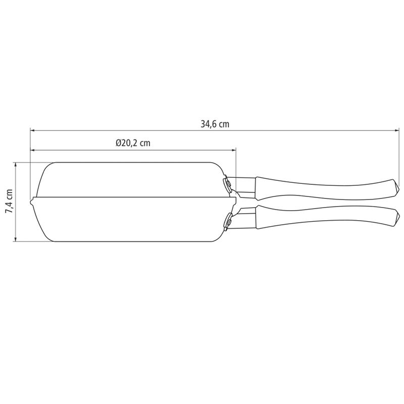 Omeleteira Loreto em Alumínio Antiaderente 20cm Bege (27805/347) - Tramontina