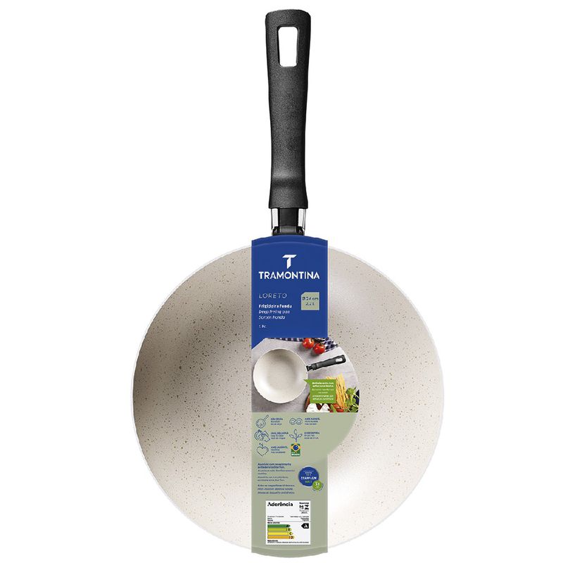 Frigideira Funda Loreto em Alumínio Antiaderente 24cm / 2,2L Bege (27805/343) - Tramontina