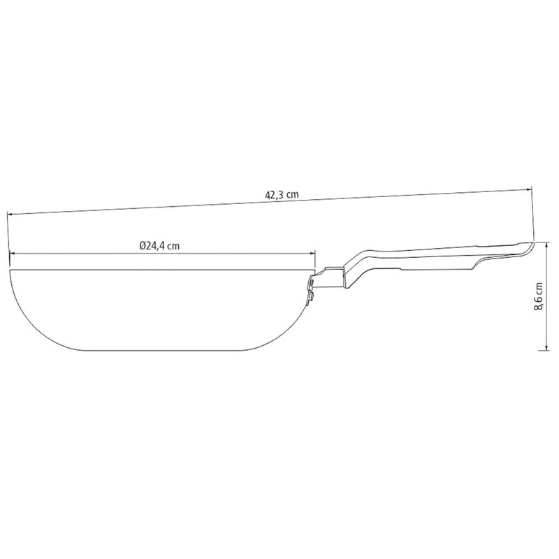 Frigideira Funda Loreto em Alumínio Antiaderente 24cm / 2,2L Bege (27805/343) - Tramontina