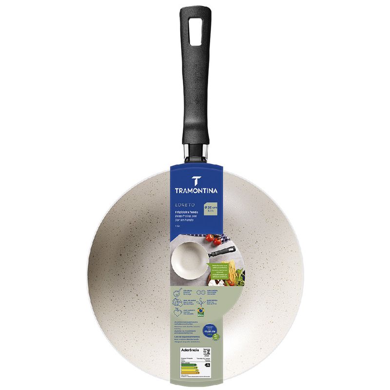 Frigideira Funda Loreto em Alumínio Antiaderente 28cm / 3,3L Bege (27805/344) - Tramontina