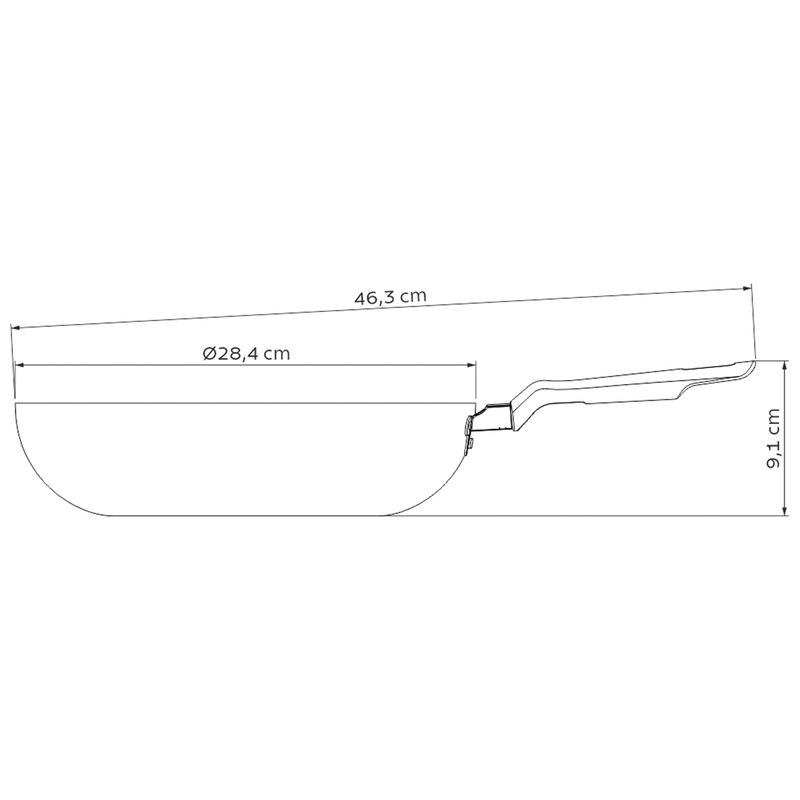 Frigideira Funda Loreto em Alumínio Antiaderente 28cm / 3,3L Bege (27805/344) - Tramontina