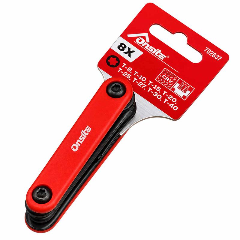 Jogo de Chaves Torx Com Armação T9 - T40 (702637) - Onsite