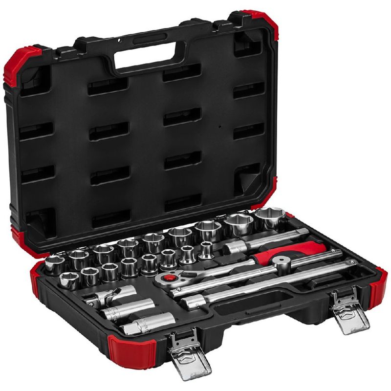 Jogo de Soquetes Sextavados 1/2'' Com 24 Peças (3300055) - Gedore Red