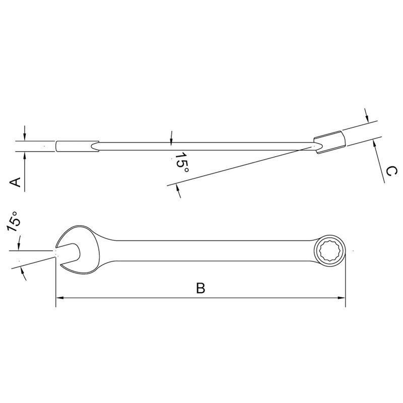 Chave Combinada Plana 55mm (44650/155) - Tramontina Pro