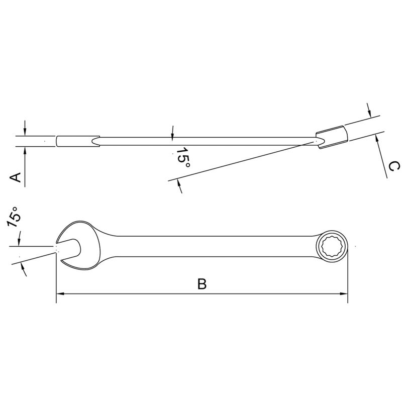 Chave Combinada Plana 55mm (44650/155) - Tramontina Pro