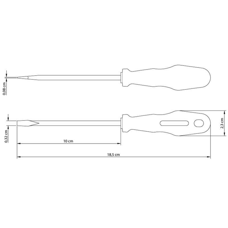 Chave de Fenda 1/8'' x 4'' (41500/011) - Tramontina